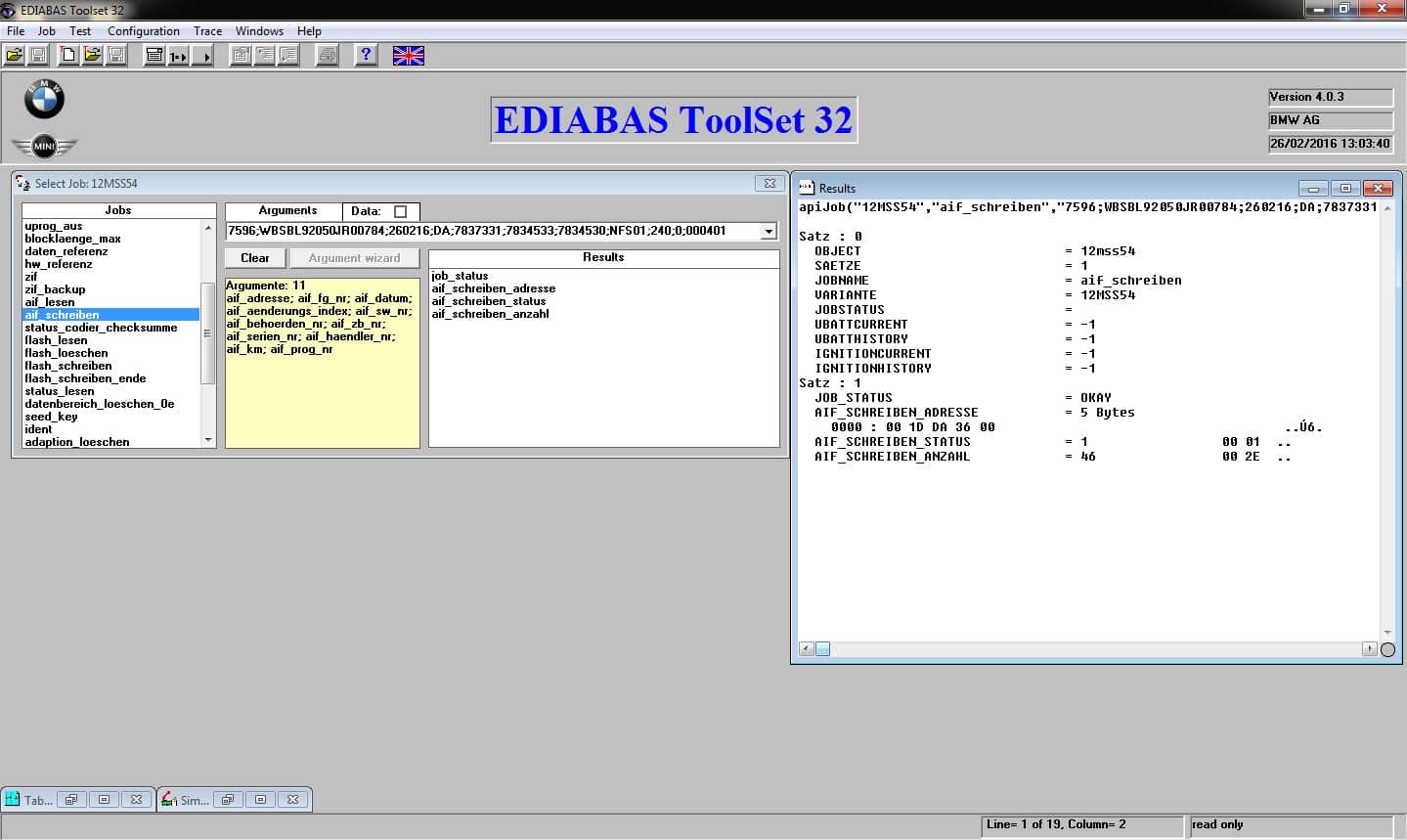 FlexRay initialisieren ZGW mit Tool32