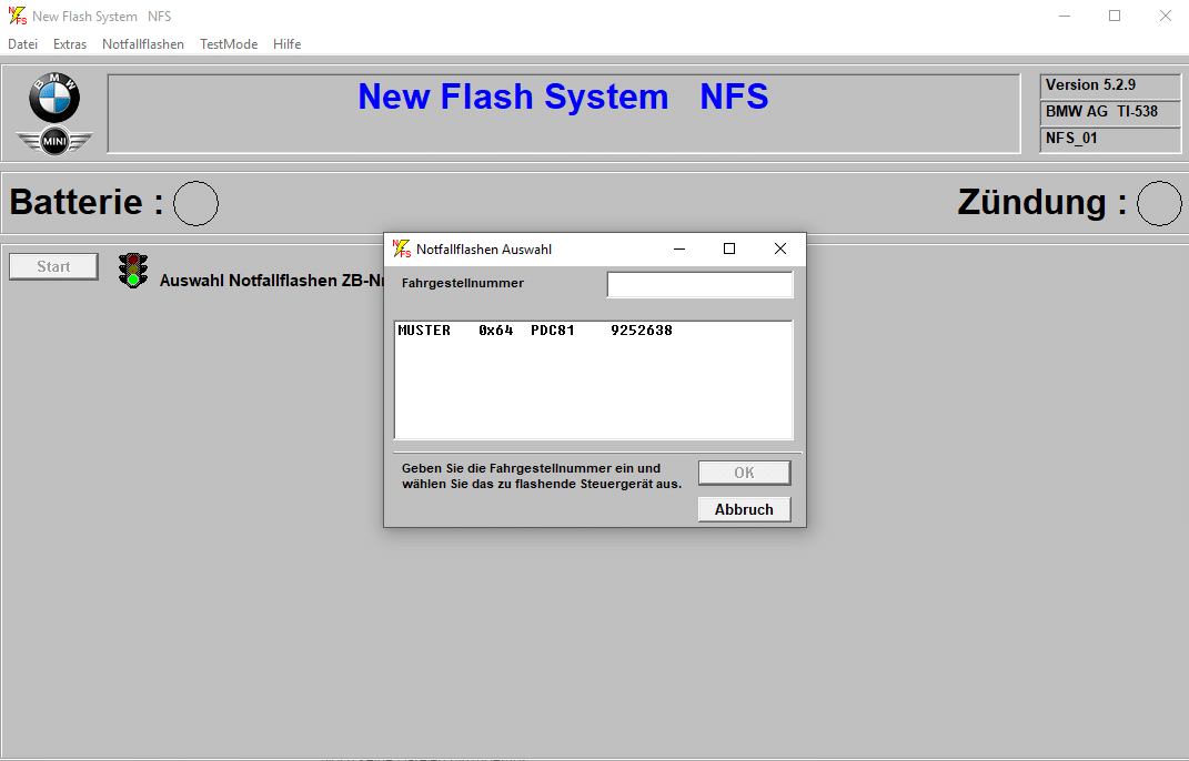 Notfall-Flash mit NFS